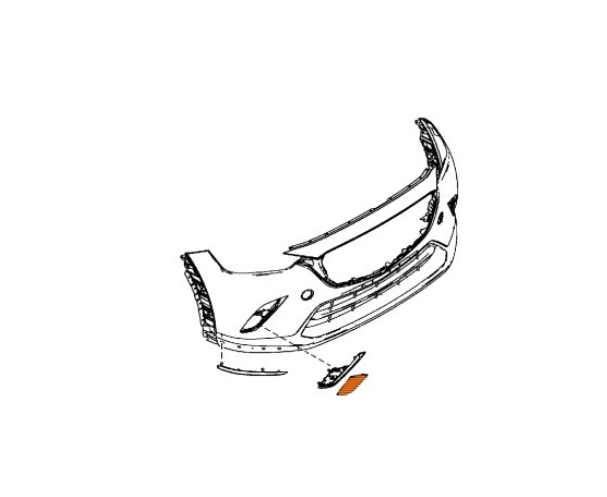 Grila bara protectie, spoiler Mazda Cx-3 (Dk), 2019-, montare fata, dreapta, RapidAuto