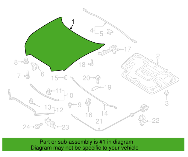 Capota motor Mazda Mx-5 (Nd), 08.2015-, montare fata, tabla, RapidAuto