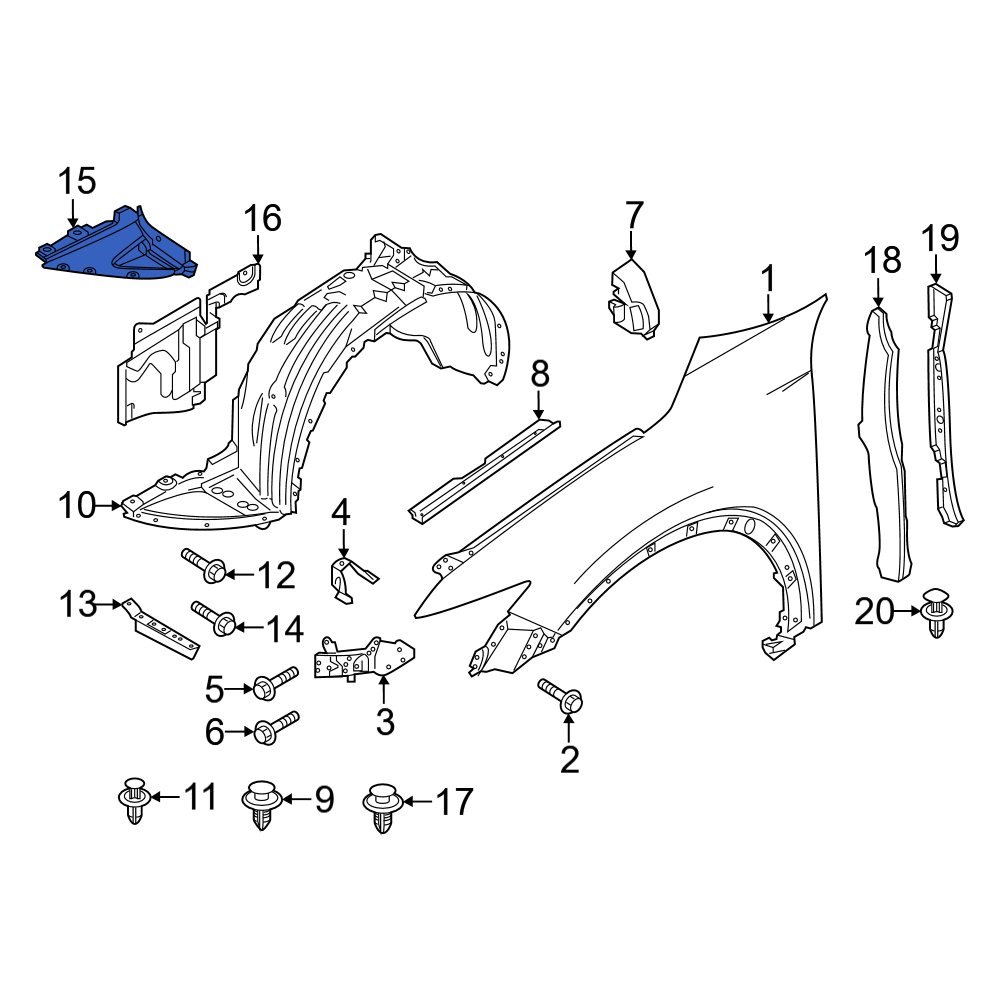 Carenaj roata Mazda Cx-5, 06.2017-, model: Version USA, montare fata, stanga, polypropylene (PP) + elastomer, RapidAuto
