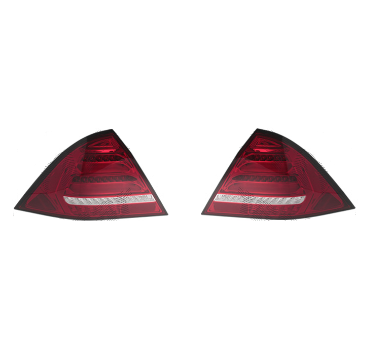 Stop spate, lampa Mercedes Clasa C (W203) 04.2004-03.2007, model: Sedan, tuning, montare spate, stanga+dreapta, semnalizare dinamica; LED; rosu, transparent; tuning; Taiwan