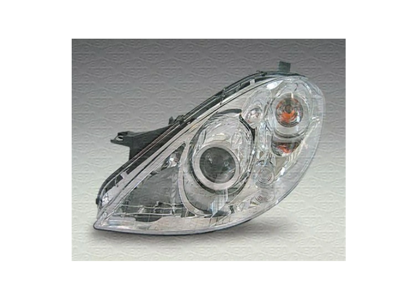 Far Mercedes Clasa A (W169), 09.2004-05.2008, montare fata, stanga, D2S+H7; electric; cu balast; cu motor; xenon, MAGNETI MARELLI