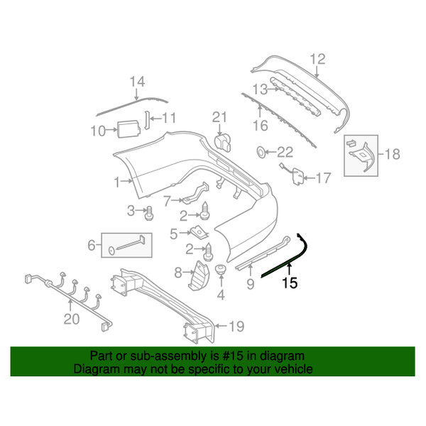 Ornament bara protectie, spoiler Mercedes Clasa E (W212) Sedan/Combi, 09.2009-02.2013, model: Sedan, montare spate, stanga, cromat, RapidAuto