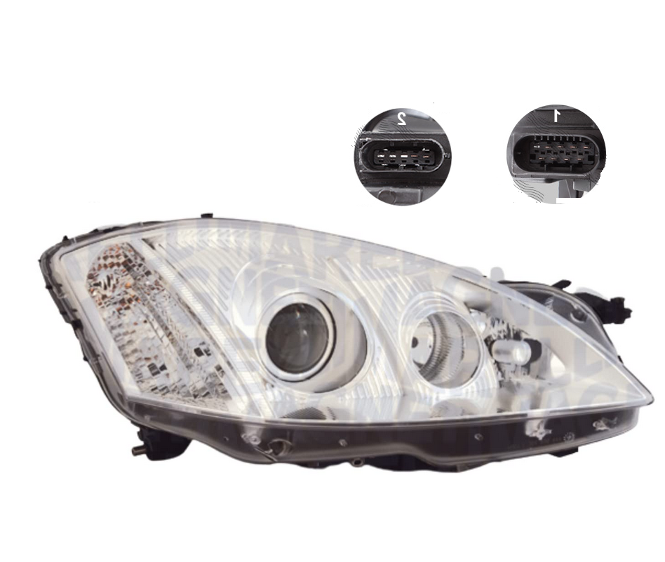 Far Mercedes Clasa S (W221) 09.2005-06.2009, montare fata, dreapta, sistem infrarosu; D1S+H11+H7; electric; cu bec xenon; cu balast; cu motor; cu becuri; xenon; cu lumina viraje, MAGNETI MARELLI