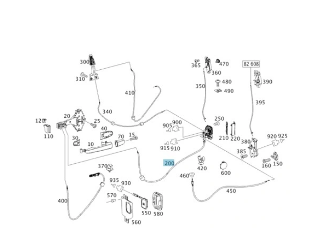 Broasca usa Mercedes Sprinter, 07.2006-06.2018, montare dreapta, pentru usa laterala culisanta, RapidAuto