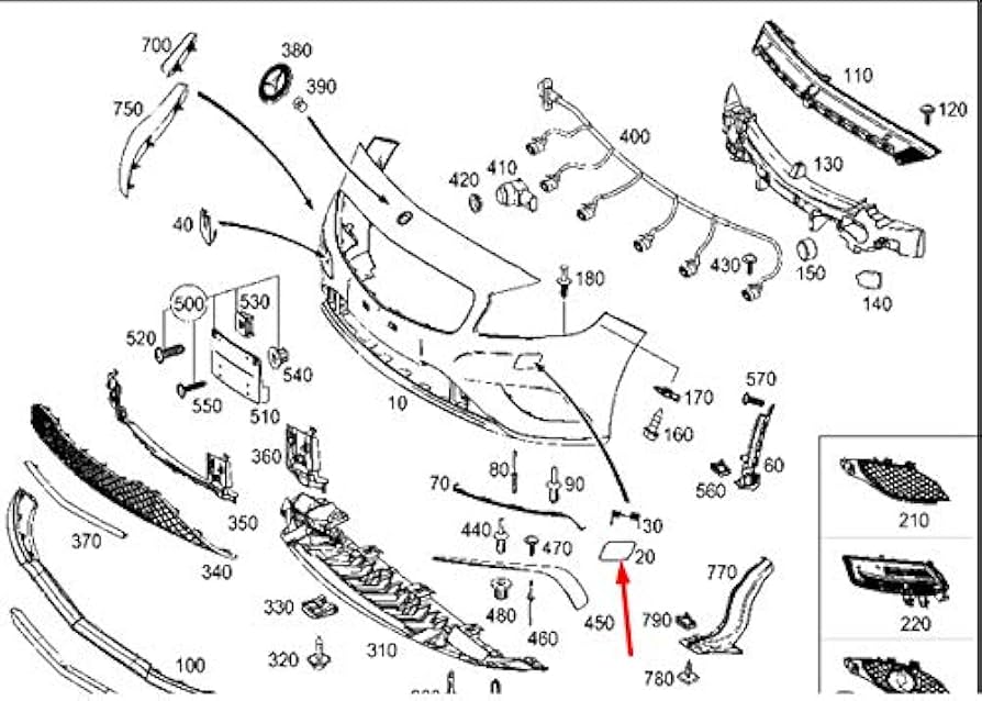 Capac spalator far Mercedes Clasa A (W176), 2013-08.2018, model: pachet AMG, montare fata, stanga, RapidAuto