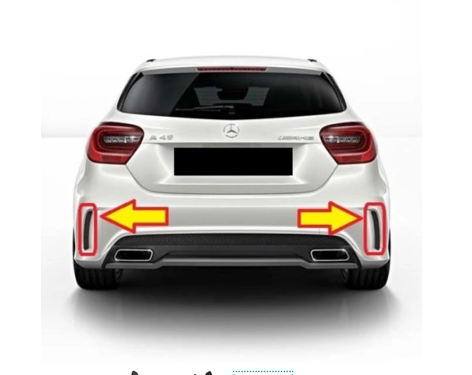 Grila bara protectie, spoiler Mercedes Clasa A (W176), 2013-08.2018, Model : Amg Packet, Clasa A (W176), 2013-08.2018, Model : A 45, Amg, montare spate, dreapta, RapidAuto