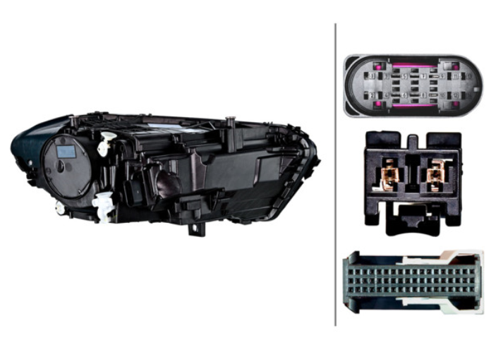Far Mercedes Clasa A (W177), 06.2018-, montare fata, stanga, LED; fara modul LED; LED; fara marcaj "MERCEDES-BENZ", HELLA