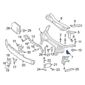 Element fixare radiator Mercedes Clasa E (W213), 03.2016-2024, montare spate, stanga, tabla; spate, RapidAuto