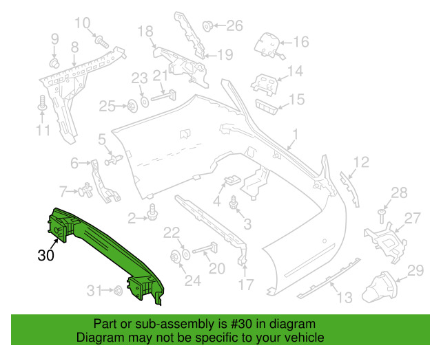 Armatura bara spate Mercedes Clasa E (W213), 03.2016-2024, model: Sedan, RapidAuto