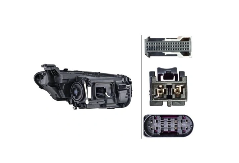 Far Mercedes Clasa Cls (C257), 03.2018-12.2019, montare fata, dreapta, LED; electric; fara modul LED; LED; fara sistem semnalizare; Numar functii iluminare:5; fara marcaj "MERCEDES-BENZ", HELLA