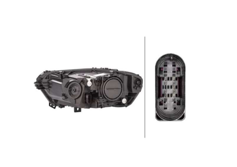 Far Mercedes Clasa Cla (C118), 03.2019-, montare fata, dreapta, H7+H7+LED; electric; cu motor; halogen; fara marcaj "MERCEDES-BENZ", HELLA