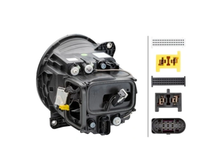 Far Mercedes Clasa G (W463), 06.2018-, montare fata, dreapta, cu functie mascare faruri faza lunga; Tip=MATRIX; LED; electric; cromat; fara modul LED; LED, HELLA