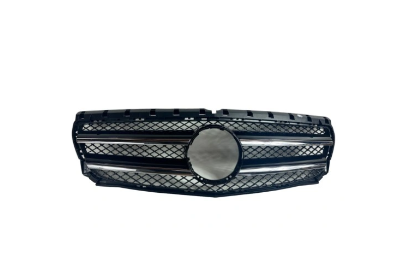 Grila radiator Mercedes Clasa B (W246), 09.2011-10.2014, montare fata, crom/negru/negru, RapidAuto