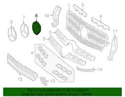 Element fixare emblema capota Mercedes Clasa Gla (X156), 2017-2019, montare fata, interior, RapidAuto