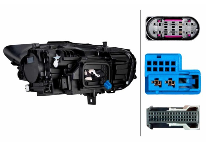 Far Mercedes Clasa B (W247), 12.2018-, montare fata, stanga, LED; electric; fara modul LED; cu motor; LED; fara marcaj "MERCEDES-BENZ"; marcaj "Multibeam LED", HELLA