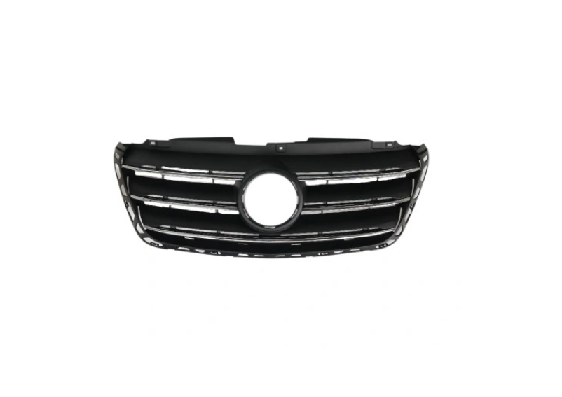 Grila radiator Mercedes Sprinter, 02.2018-, montare fata, Cu ornamente cromate; negru, RapidAuto