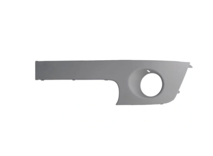 Ornament bara protectie, spoiler Mini One/Cooper/Clubman/Clubvan/Coupe/Roadster/Cabrio (R56/57/58/59), 07.2007-2010, model: Cooper, Cooper S, montare fata, stanga, grunduit, gata de vopsit; cu gaura lampa de ceata, RapidAuto