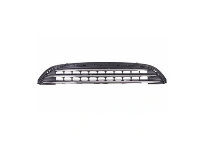 Grila bara protectie, spoiler Mini Hatch/Clubman (F54/F55/F56/F57), 02.2014-, montare fata, cu laminat cromate; negru, RapidAuto