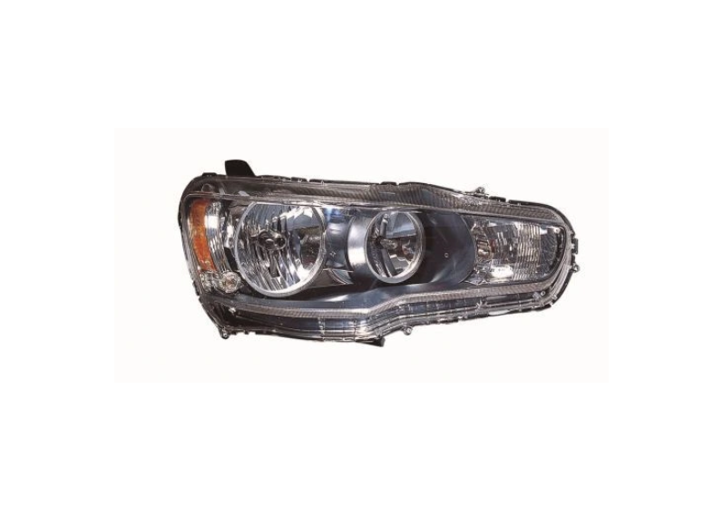 Far Mitsubishi Lancer (Cy0), 03.2007-, montare fata, dreapta, HB3+HB4+W5W+WY21W; manual; halogen, DEPO