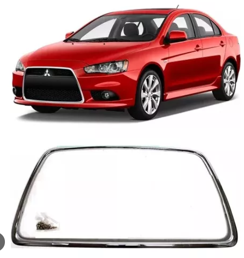 Rama grila radiator Mitsubishi Lancer Evo X, 03.2008-, montare fata, cromat, RapidAuto