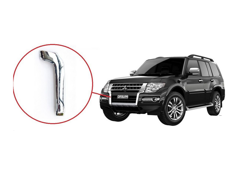 Ornament bara protectie, spoiler Mitsubishi Pajero (V80/V90), 2015-, montare fata, dreapta, cromat, RapidAuto