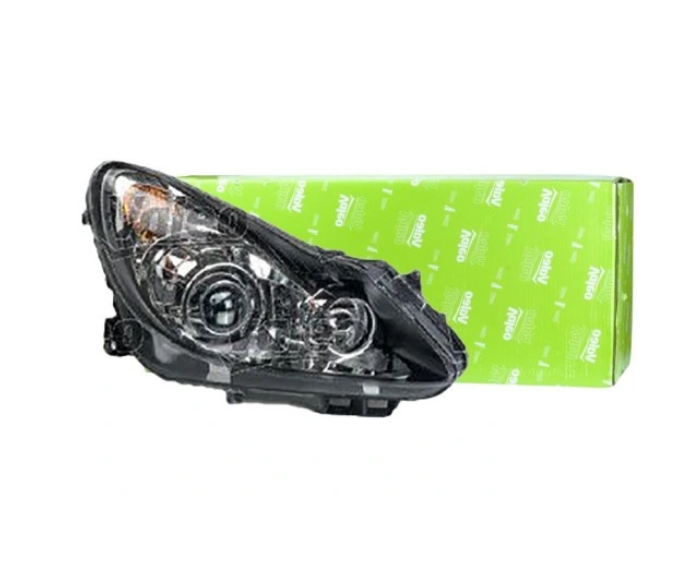 Far Opel Corsa D, 07.2006-01.2011, montare fata, dreapta, H1+H1+H7; electric; cu motor; halogen; cu lumina viraje, VALEO