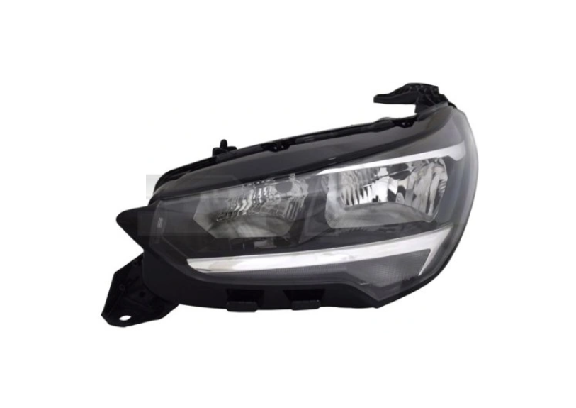 Far Opel Corsa/-E F, 06.2019-12.2023, montare fata, stanga, H15+H7+PWY24W; electric; cu motor; halogen, TYC