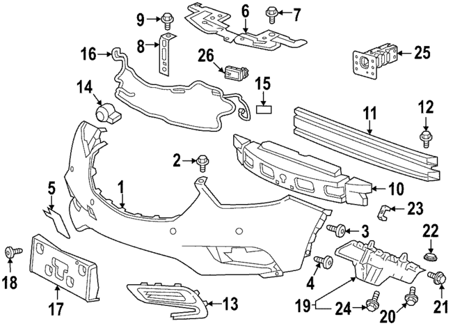 Suport bara protectie, spoiler Opel Mokka X, 09.2016-, montare fata, dreapta, RapidAuto