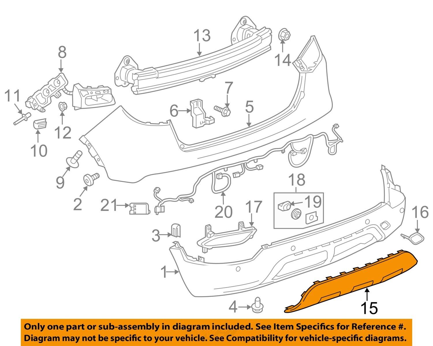 Spoiler bara protectie Opel Mokka X, 09.2016-, montare spate, argintiu, RapidAuto