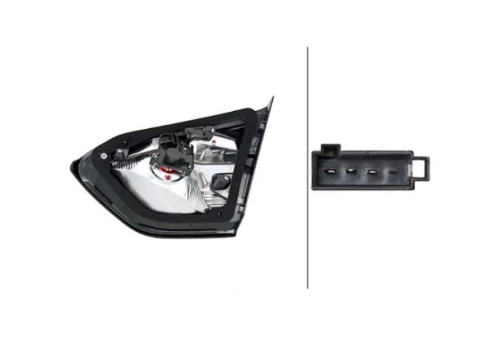 Stop spate, lampa Opel Crossland X, 03.2017-01.2021, montare spate, dreapta, P21W+W5W; negru; cu locas bec; intern; Numar functii iluminare:2, HELLA