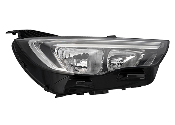 Far Opel Grandland X, 06.2017-08.2021, montare fata, stanga, H7+H7+LED+PSY24W; electric; fara deckel; fara modul LED; cu modul LED; cu motor; halogen, VISTEON / VARROC