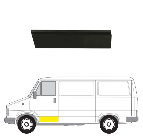 Segment reparatie panou usa Citroen C25 (280/290) 11.1981-05.1994; Fiat Ducato (280/290), 11.1981-05.1994; Peugeot J5 (280), 11.1981- 05.1994, montare fata, stanga, inferior; scazut; inaltime 145 mm, KLOKKERHOLM