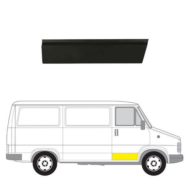 Segment reparatie panou usa Citroen C25 (280/290) 11.1981-05.1994; Fiat Ducato (280/290), 11.1981-05.1994; Peugeot J5 (280), 11.1981- 05.1994, montare fata, dreapta, inferior; scazut; inaltime 145 mm, KLOKKERHOLM