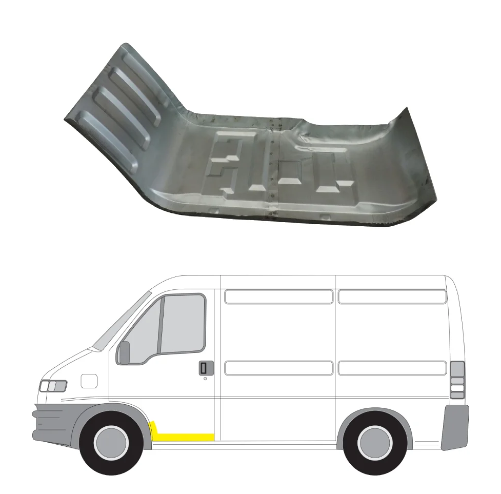 Treapta usa Peugeot Boxer (230/244), 06.1994-2006; Fiat Ducato (230/244), 03.1994-09.2006; Citroen Jumper (230/244), 06.1994-08.2006, montare fata, stanga, inalt; galvanizat; cu 1/3 aparatoare noroi (aripa interioara), RapidAuto