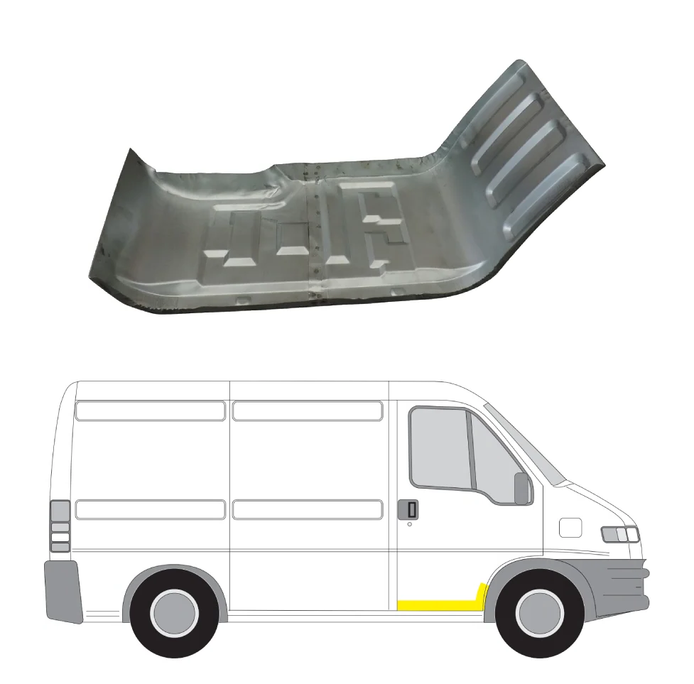 Treapta usa Peugeot Boxer (230/244), 06.1994-2006; Fiat Ducato (230/244), 03.1994-09.2006; Citroen Jumper (230/244), 06.1994-08.2006, montare fata, dreapta, inalt; galvanizat; cu 1/3 aparatoare noroi (aripa interioara), RapidAuto