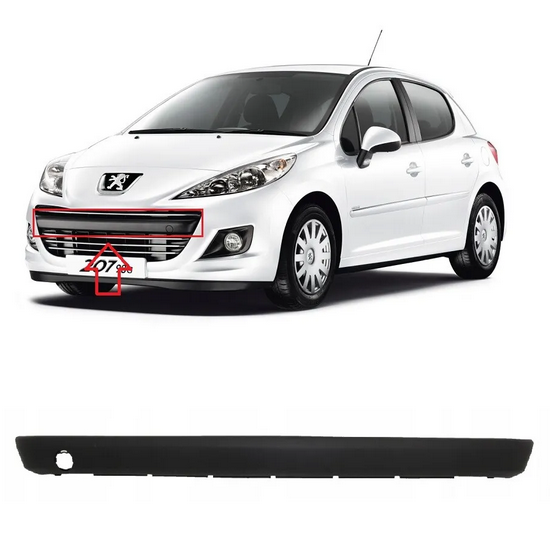 Spoiler bara protectie Peugeot 207 (W_), 2009-12.2013, montare fata, fara locas carlig de remorcare; grunduit, gata de vopsit, RETOV