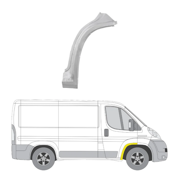 Pasaj interior roata fata, contra aripa Peugeot Boxer (250), 09.2006-08.2014; Fiat Ducato (250), 09.2006-08.2014; Citroen Jumper (250), 09.2006-08.2014, montare fata, dreapta, spate, KLOKKERHOLM
