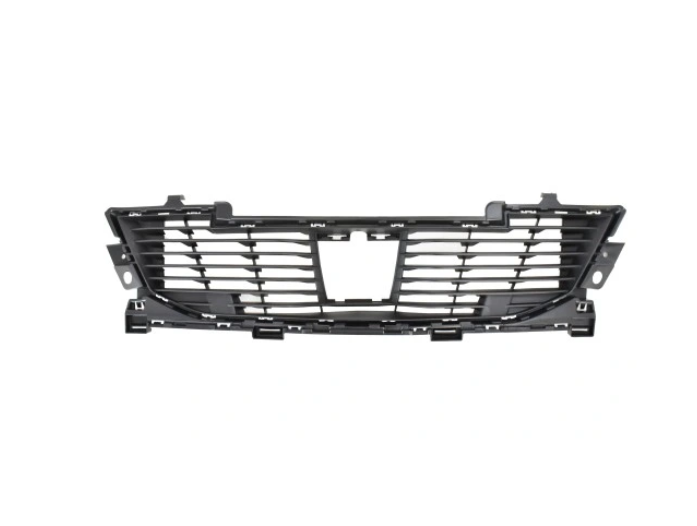 Grila bara protectie, spoiler Peugeot 2008/E-2008, 11.2019-01.2024, montare fata, negru; centru, RapidAuto