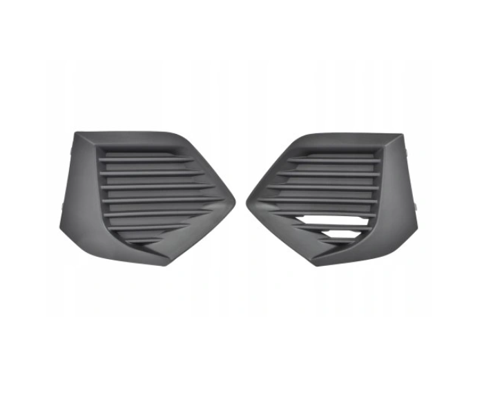 Grila bara protectie, spoiler Peugeot 2008/E-2008, 11.2019-01.2024, montare fata, stanga+dreapta, negru, textura; set (2 buc.); lateral, RapidAuto