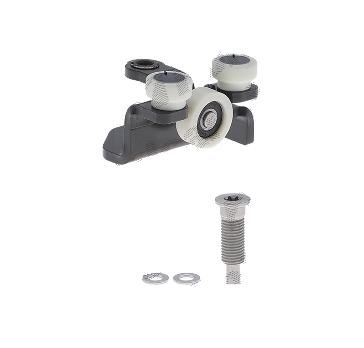 Rola usa culisanta Peugeot Boxer, 06.2014-; Fiat Ducato, 06.2014-; Citroen Jumper, 06.2014-, montare dreapta, suport balama superioara, RapidAuto