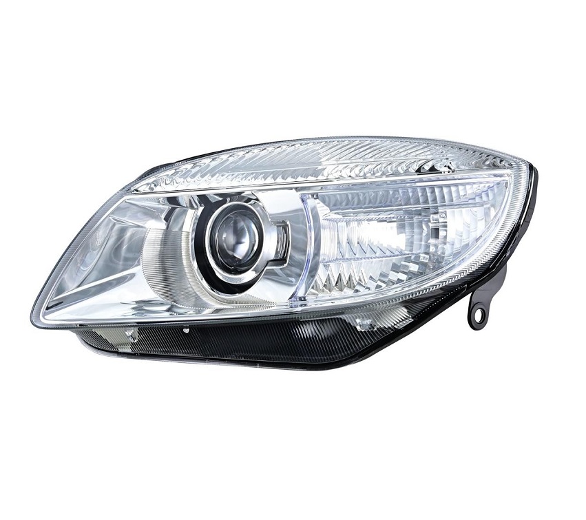 Far Skoda Fabia (5j), 03.2007-04.2010; Roomster/Praktik (5j), 07.2006-04.2010, montare fata, stanga, H7+H7; electric; cu motor; halogen; cu lumina viraje, HELLA