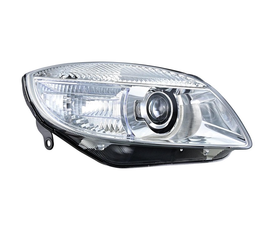 Far Skoda Fabia (5j), 03.2007-04.2010, Roomster/Praktik (5j), 07.2006-04.2010, montare fata, dreapta, H7+H7; electric; cu motor; halogen; cu lumina viraje, HELLA