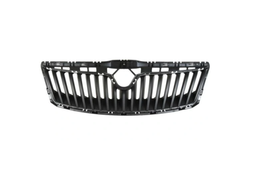 Grila radiator Skoda Octavia Ii (1z3/1z5), 10.2008-12.2013, montare fata, negru; intern, RapidAuto