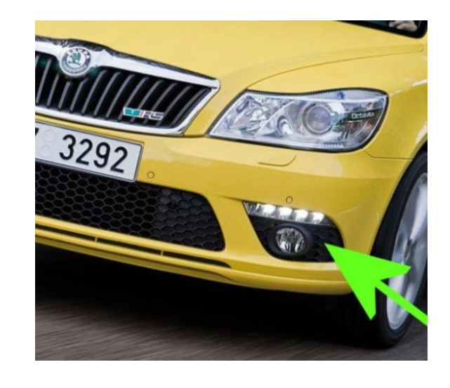 Grila bara protectie, spoiler Skoda Octavia Ii (1z3/1z5), 10.2008-12.2013, model: RS, montare fata, stanga, OE