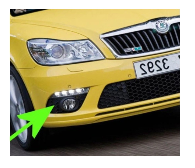 Grila bara protectie, spoiler Skoda Octavia Ii (1z3/1z5), 10.2008-12.2013, model: RS, montare fata, dreapta, OE