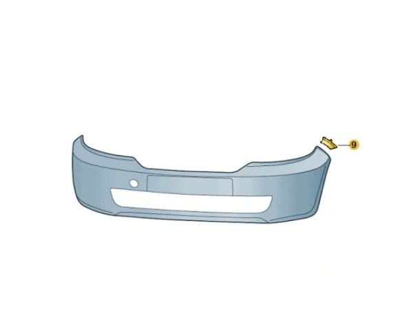 Suport bara protectie, spoiler Seat Mii, 05.2012-,Skoda Citigo, 05.2012-07.2017, Vw Up! (Vw120), 04.2012-11.2016, montare fata, dreapta, RapidAuto
