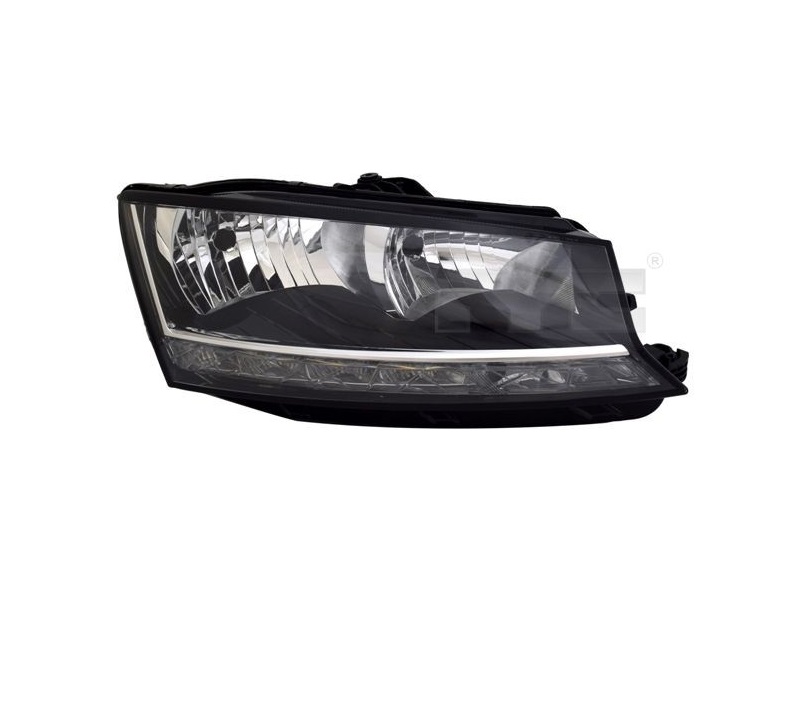 Far Skoda Fabia, 07.2018-, montare fata, dreapta, cu lumini de zi tip LED; H7+H7+LED+PWY24W; electric; cu motor; halogen, TYC