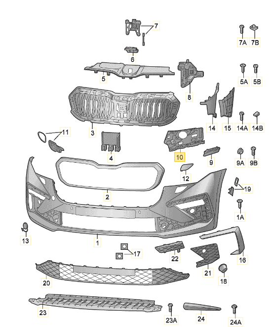 Suport bara protectie, spoiler Skoda Scala, 04.2019-, montare fata, dreapta, RapidAuto