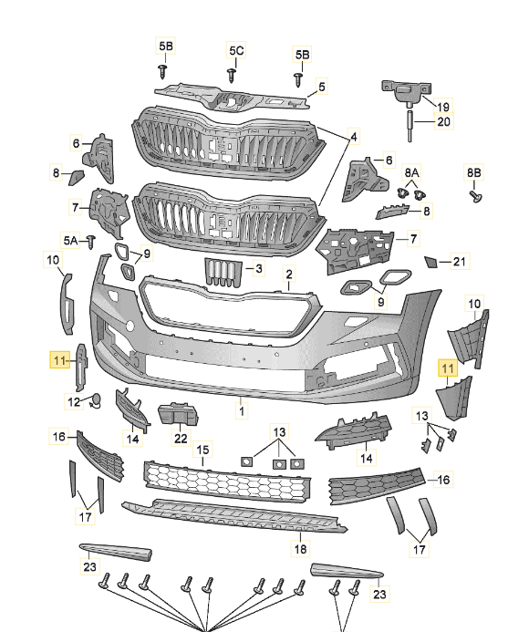 Deflector aer Skoda Scala, 04.2019-, montare fata, dreapta, RapidAuto