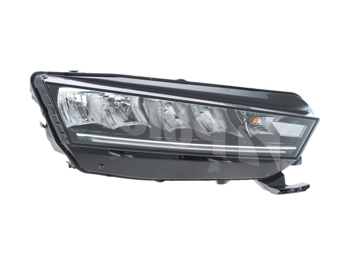 Far Skoda Octavia, 04.2020-, montare fata, dreapta, LED+PWY24W; electric; cu modul LED; LED; marcaj &quot;Skoda Crystal Lighting&quot;, OE